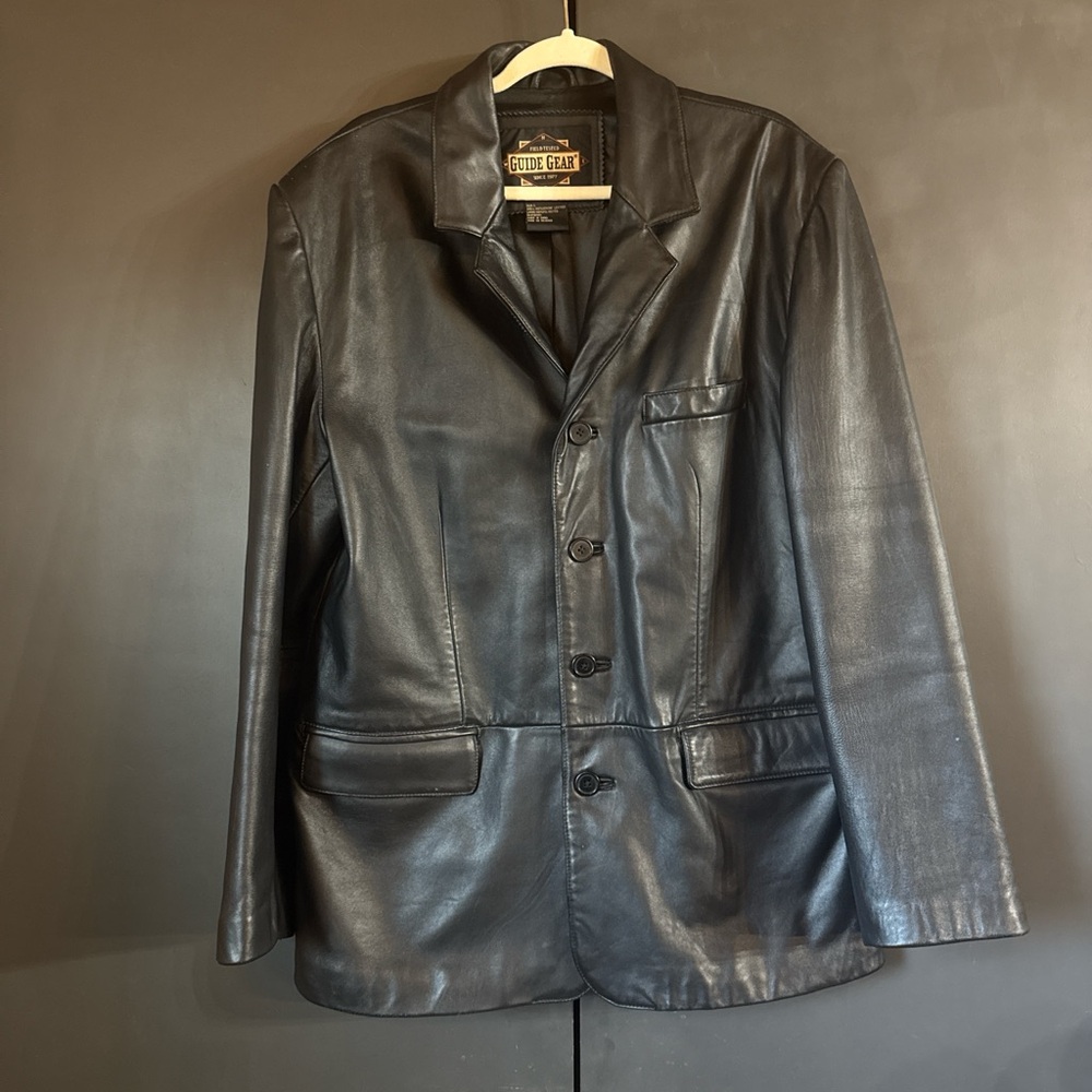 Leather Guide Gear Mens Jacket